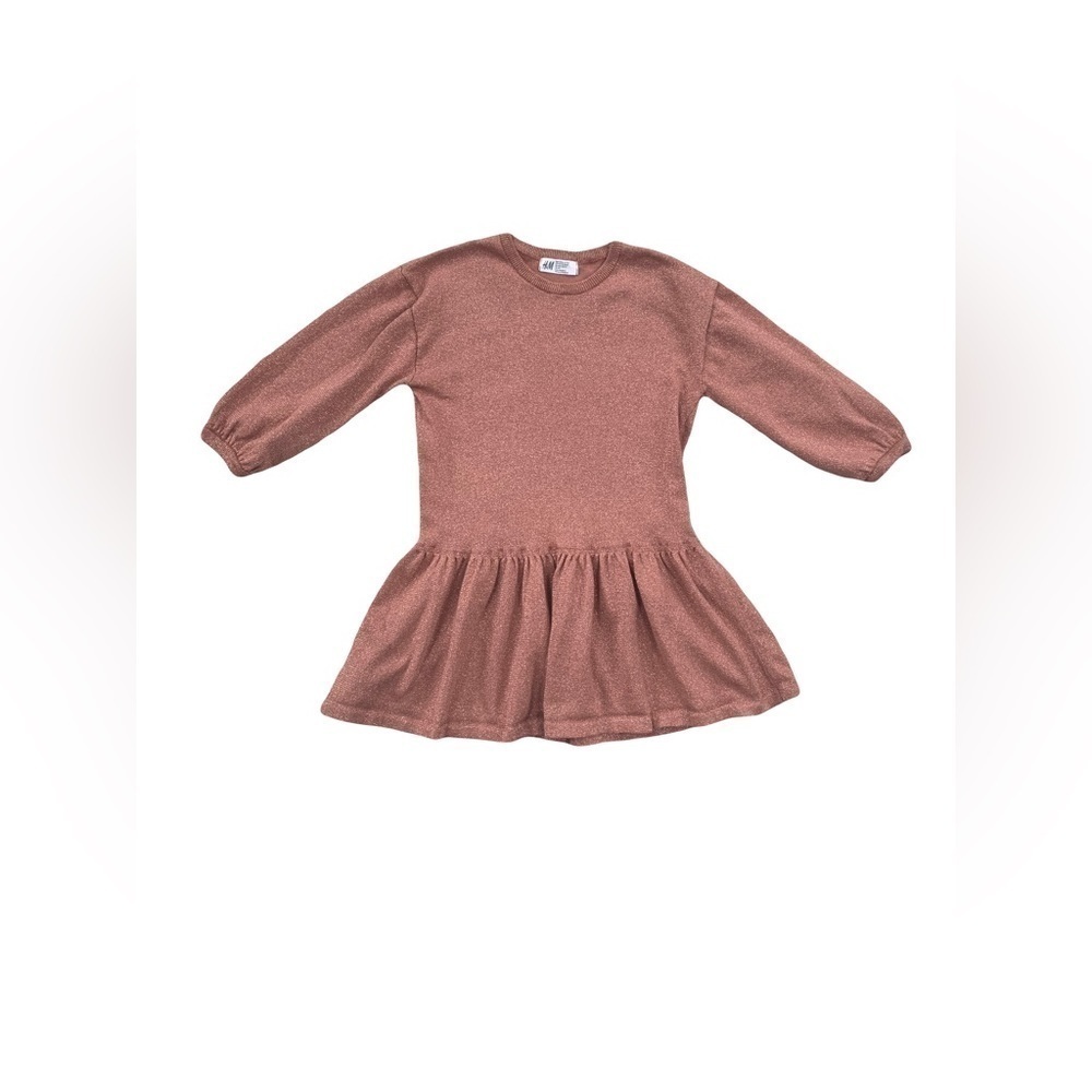 H&M Size 5T/6 Sparkle Beige Knit Dress